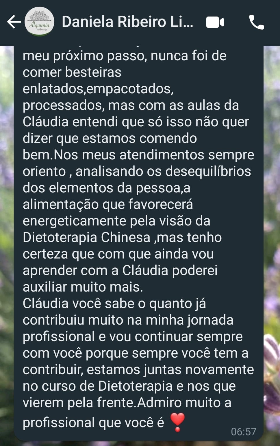 Depoimento das alunas 2
